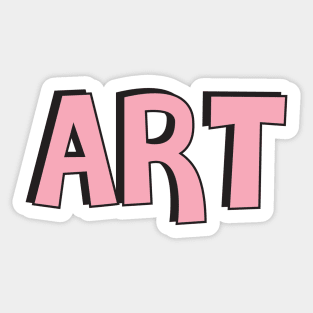 Film Crew On Set - Art - Pink Text - Front Sticker